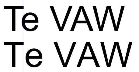 A kerning example image